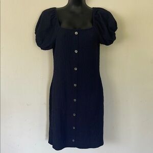 Tommy Hilfiger Blue Puff Sleeve Mini Dress